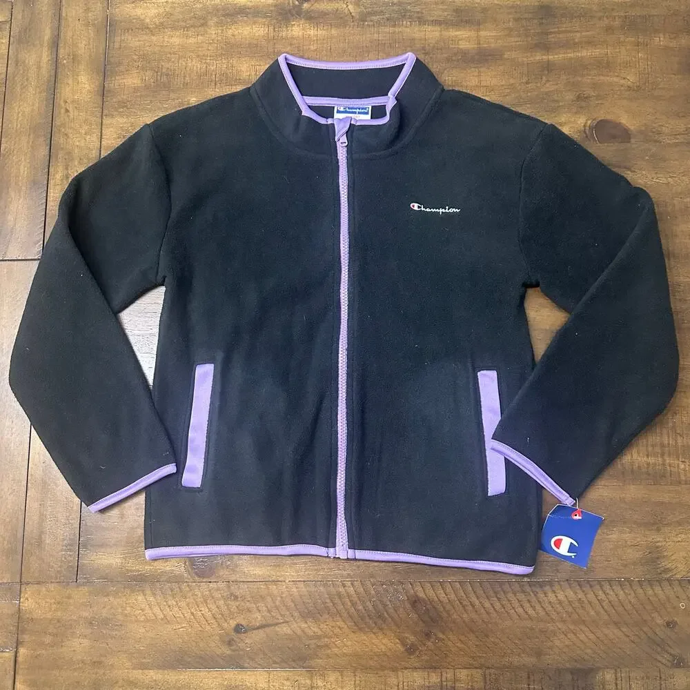 NWT Champion Girls Fleece Zip Up Jacket Size XL 16 Warm Athletic - Picture 1 of 4